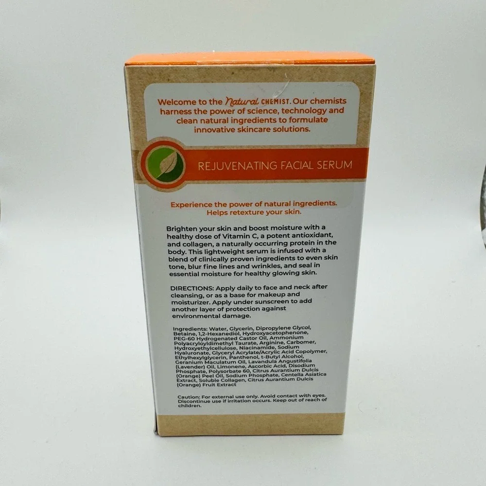Natural Chemist Vitamin C Rejuvenating Facial Serum With Collagen‎ NEW
